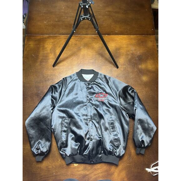 VTG 80s/90s Chevrolet Racing Embroidered West Ark USA Bomber Jacket Size XL - Picture 12 of 12